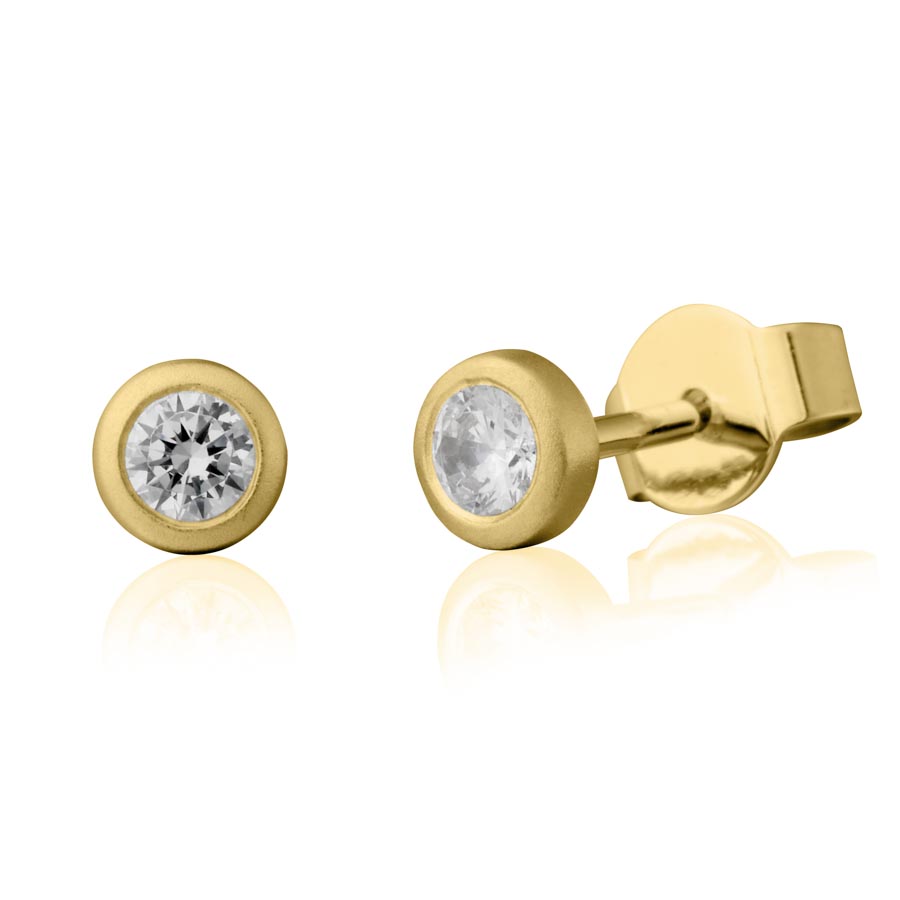 012313-5130-001 | Ohrstecker Berlin 012313 585 Gelbgold Brillant 0,200 ct H-SI ∅ 3mm100% Made in Germany  
